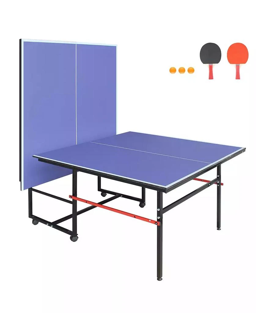 Streamdale Furniture Streamdale 8FT Foldable Ping Pong Table Set with Net, Paddles, Balls 4