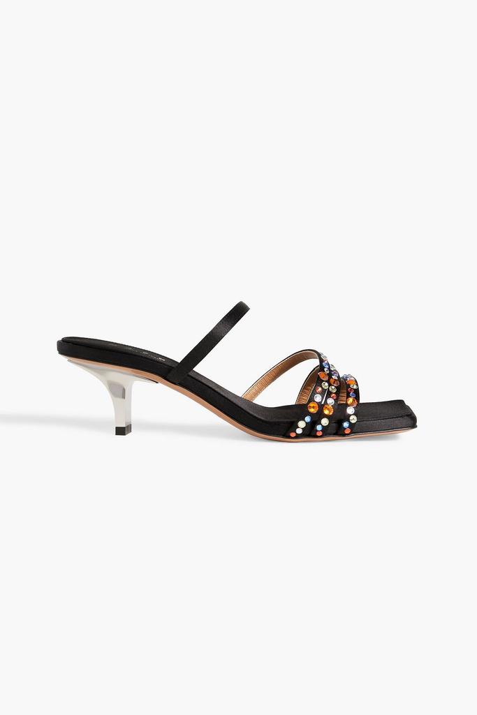 Marni Melrose crystal-embellished satin mules