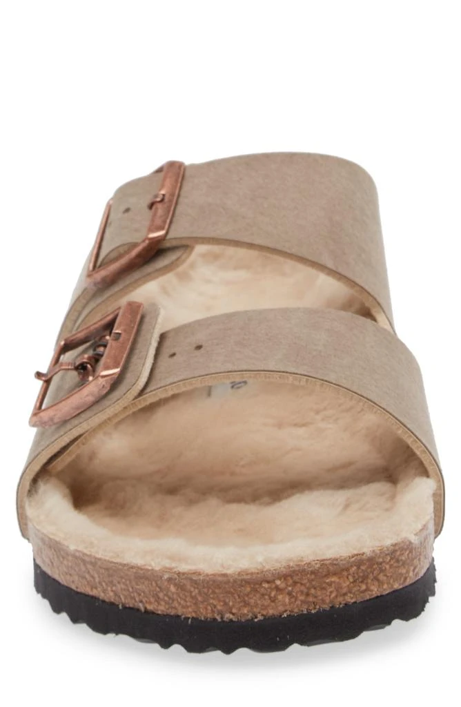 Birkenstock Arizona Dust Genuine Shearling Slide Sandal - Discontinued 3