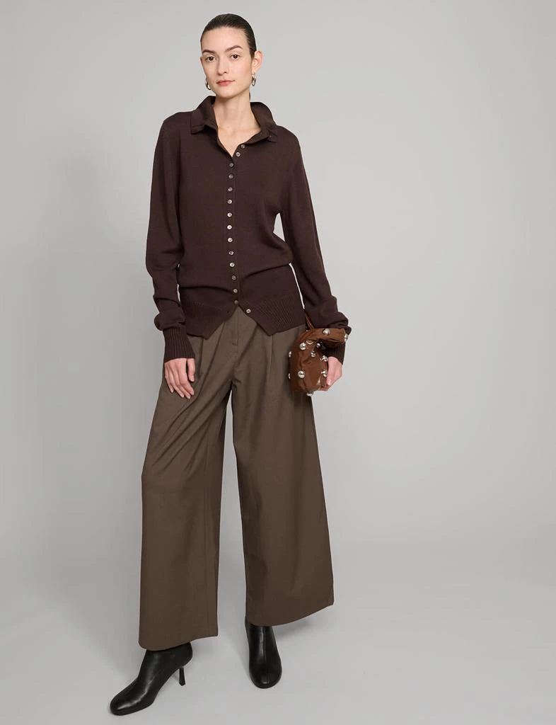 Pixie Market Chocolate multi-button turtleneck sweater 2
