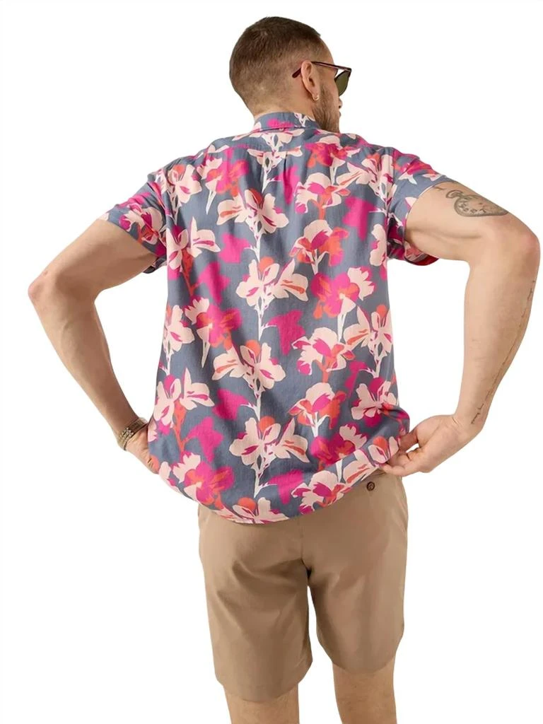 Chubbies Shakedown Street Friday Shirt In Dusty Blue Floral 3