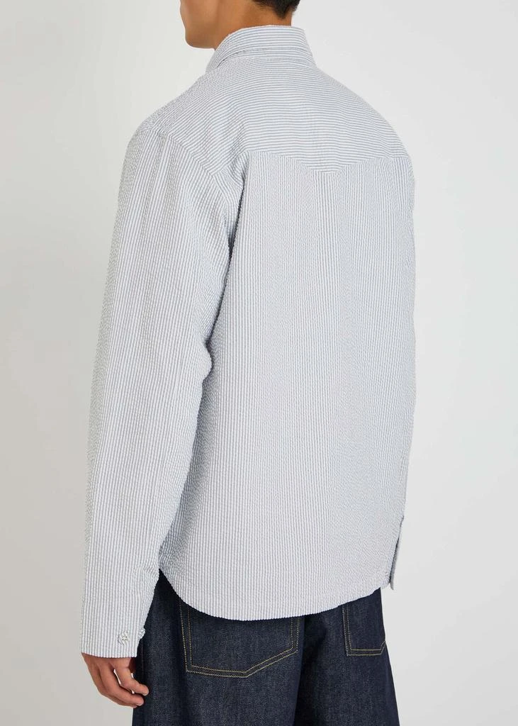 Officine Générale Malo pinstripe seersucker overshirt 3