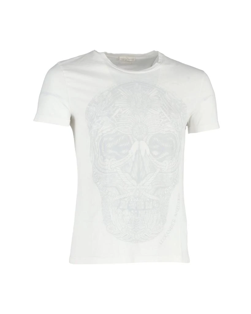 Alexander McQueen Alexander McQueen Skull Print T-Shirt in White Cotton 1