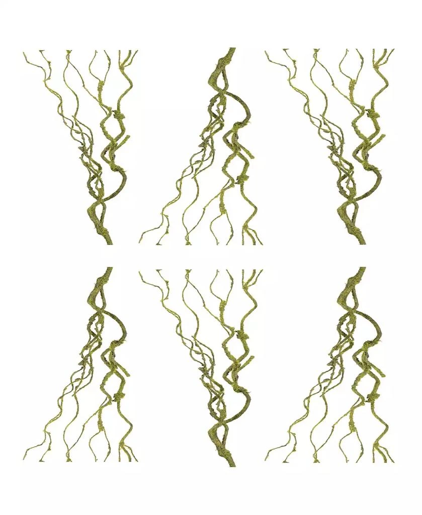 Slickblue Rustic Mossy Vine for Decor and Floral Arrangements (Set of 6)