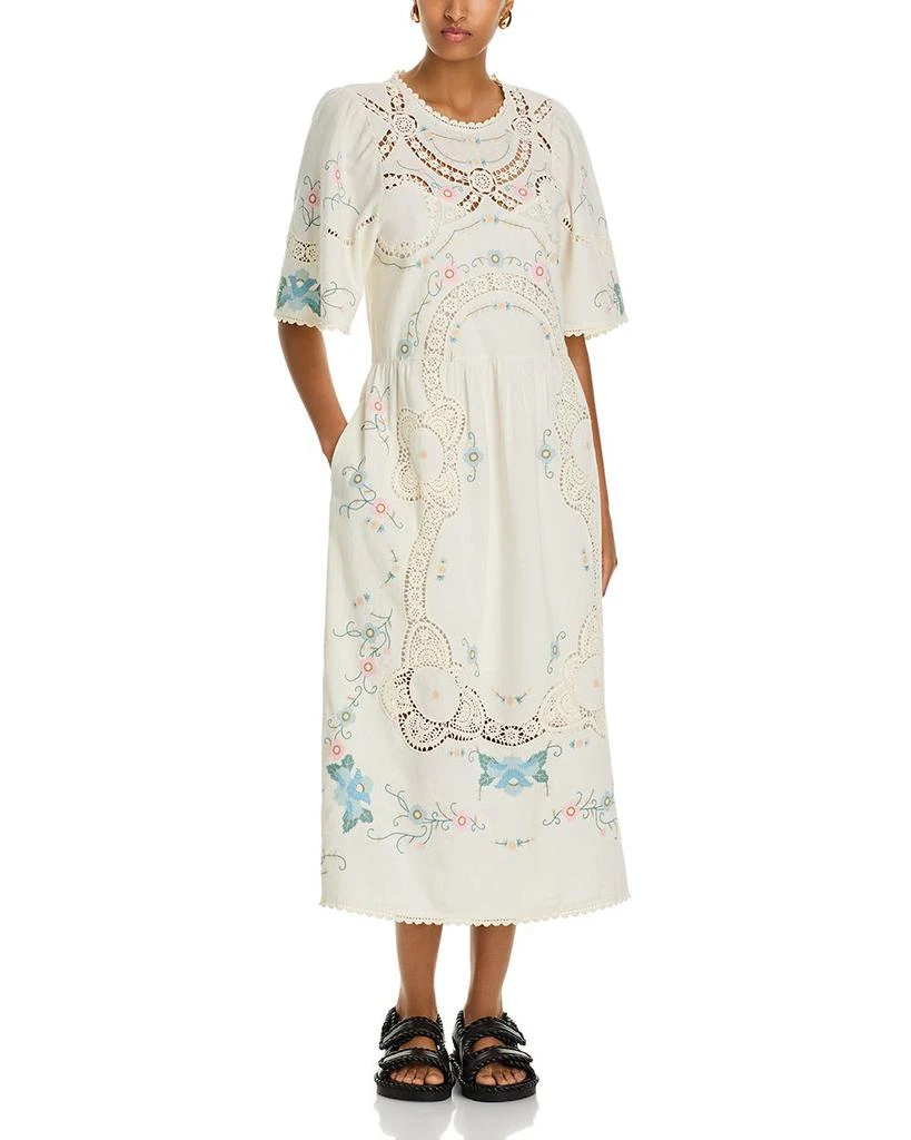 Sea Vesna Embroidered Midi Dress 1
