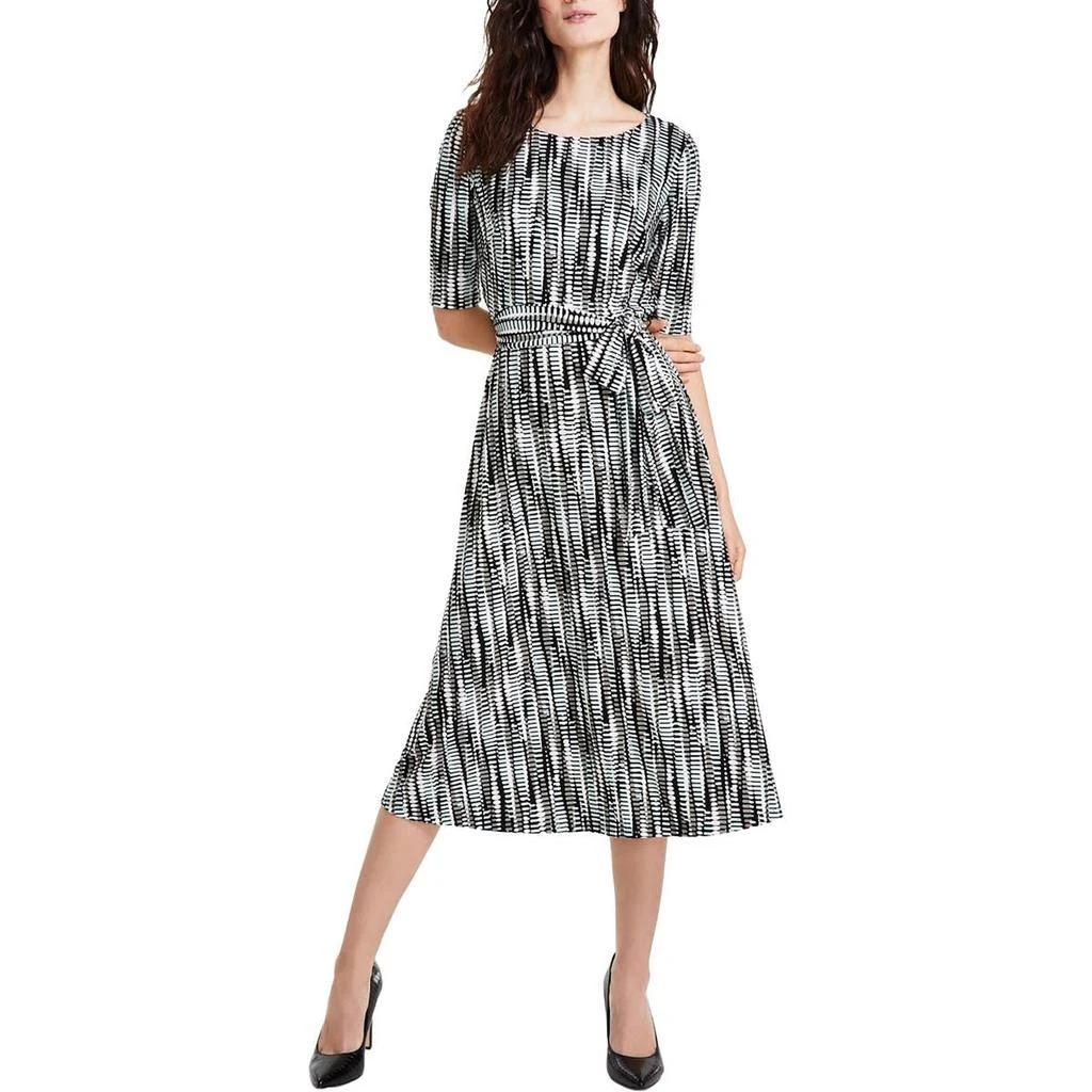 Kasper Womens Printed Polyester Sheath Dress 1
