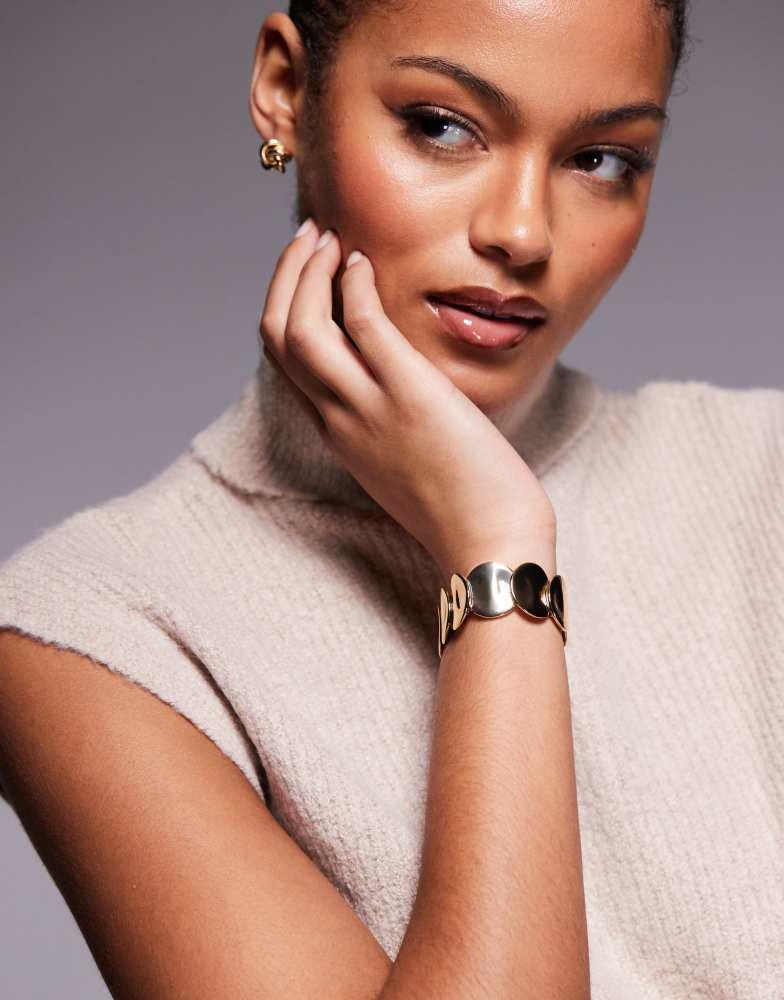 8 Other Reasons 8 Other Reasons 18ct gold plated circle bracelet