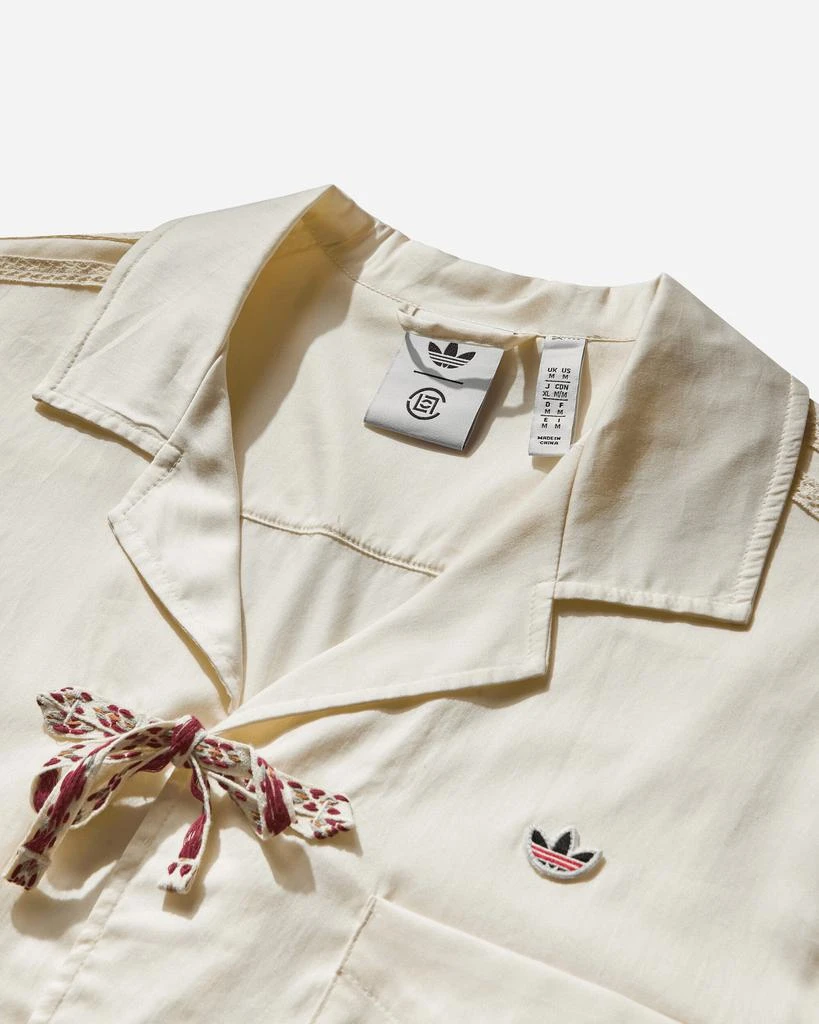Adidas CLOT by Edison Chen Bowling Shirt Cream White 3