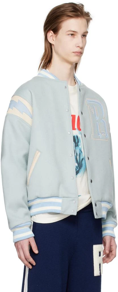 Rhude Blue Lightning Bomber Jacket 2