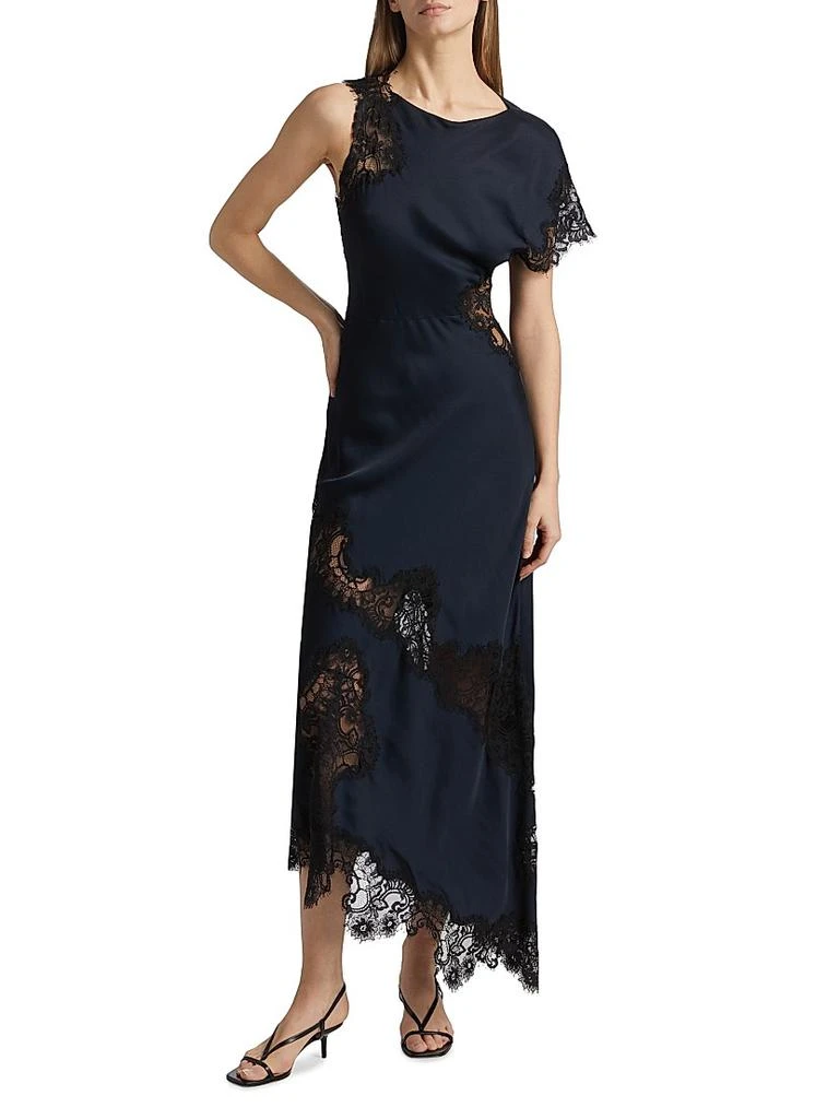 A.L.C. Alessia Lace-Trim Satin Maxi Dress 3