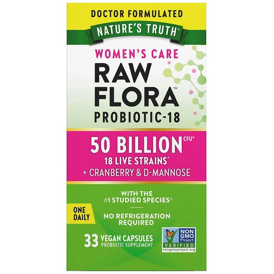 Nature
s Truth Raw Flora 50 Billion Women¿s Probiotic Vegan Capsules 1