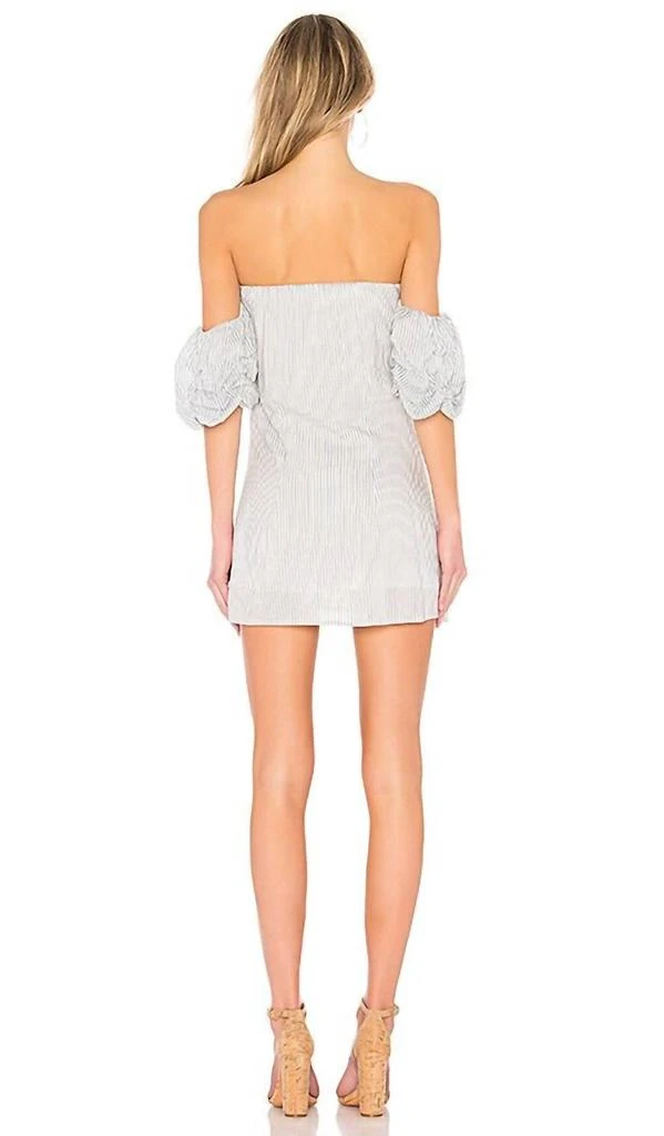 Lovers + Friends Lovers + Friends - Kiwi Cotton Blend Off the Shoulder Striped Mini Dress 3