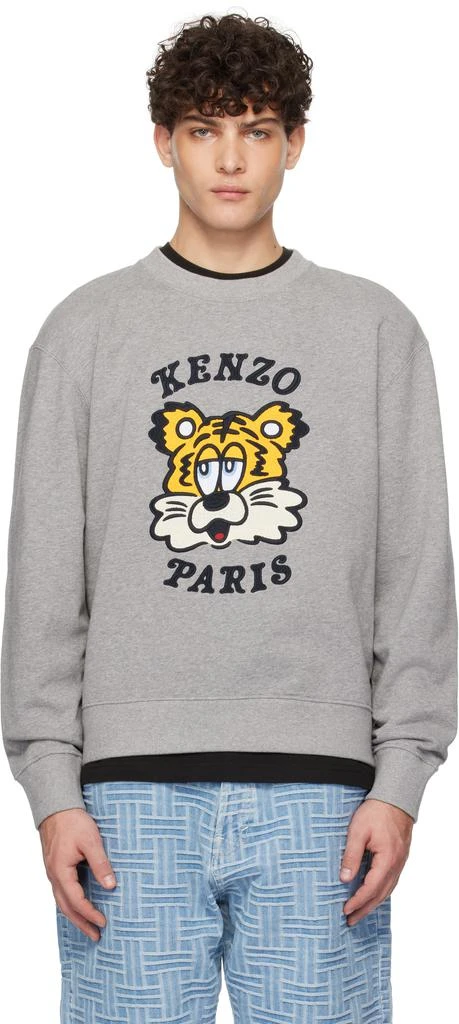 Gray Kenzo Paris VERDY Edition Embroidered Sweatshirt – On Sale