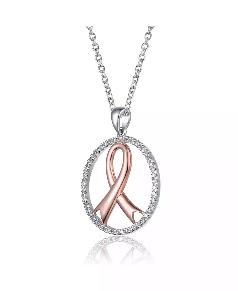 GiGiGirl Two Tone Rose Gold and White Gold Plated Infinity in Open Circle Pendant 3