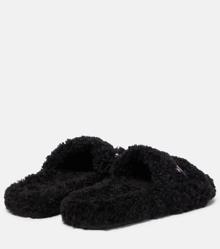 Balenciaga Furry faux shearling slides 3