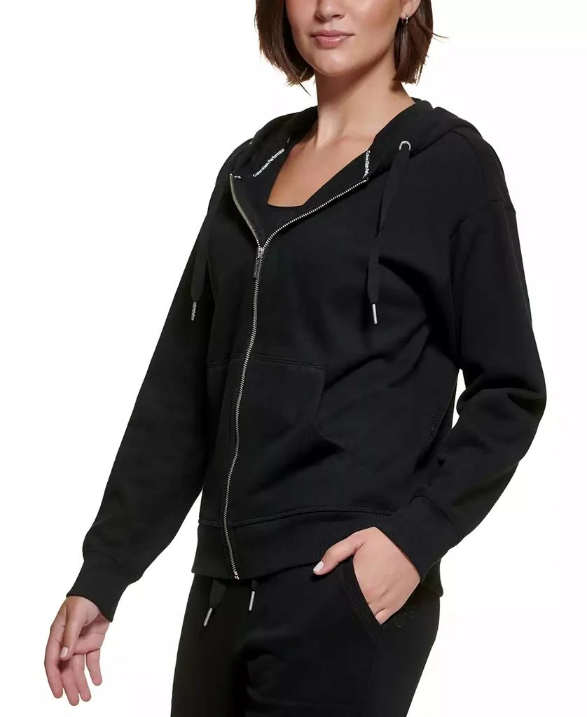 Calvin Klein Women's Fleece Long-Sleeve Zip-Front Hoodie 3