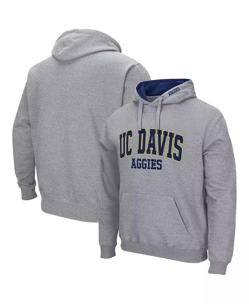 Colosseum Men's UC Davis Aggies Arch and Logo Pullover Hoodie 1