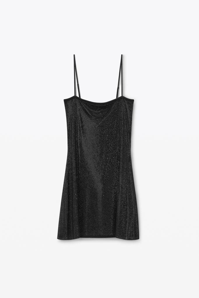 Alexander Wang Black Crystal Hotfix Cami Dress