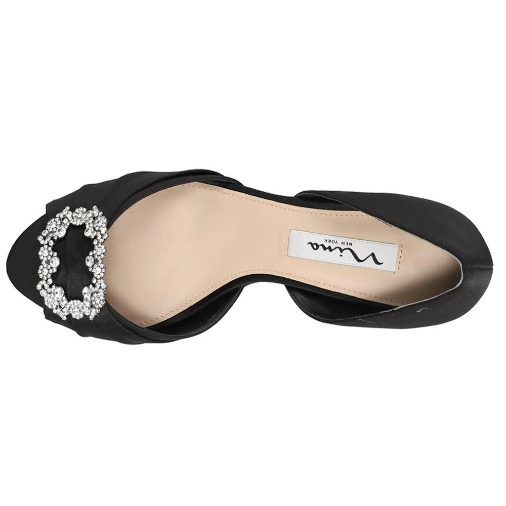 Nina Corrine Rhinestone Peep Toe Evening Pumps 4
