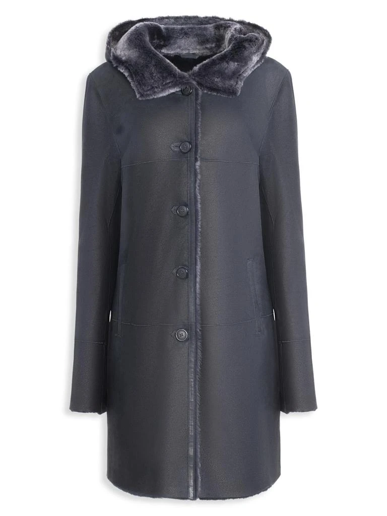 WOLFIE FURS Premium Shearling Hooded Parka Coat 3