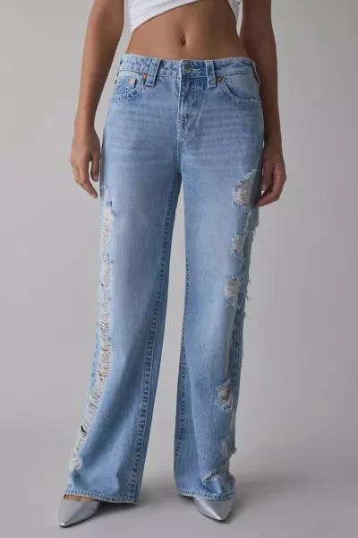 True Religion True Religion Bobbi Super Distressed Mid-Rise Baggy Jean 1