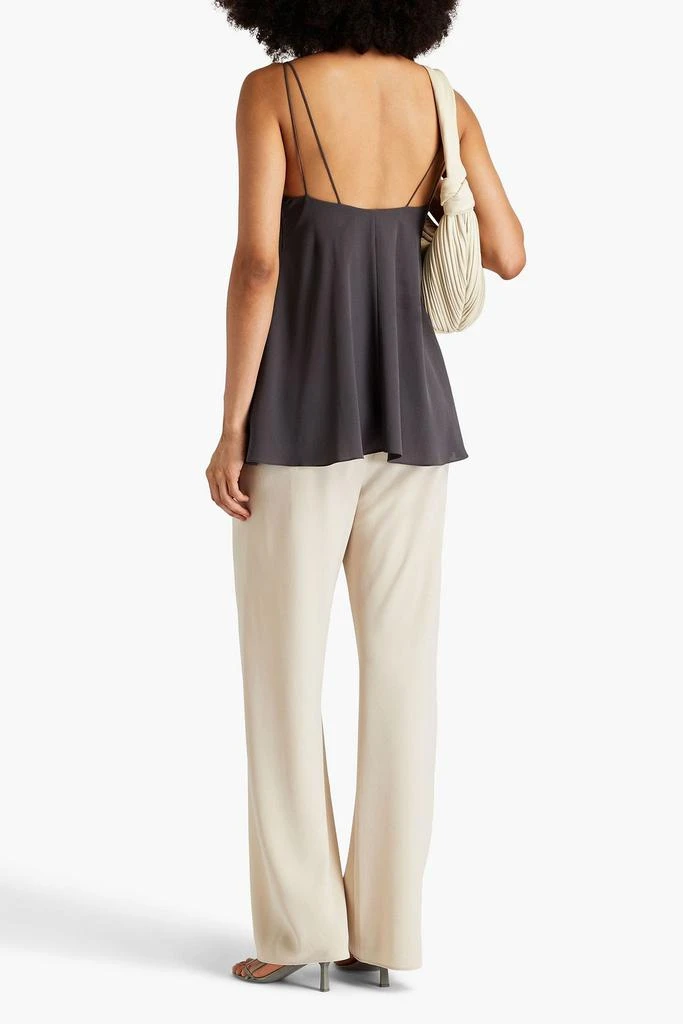 Brunello Cucinelli Bead-embellished silk crepe de chine camisole 3