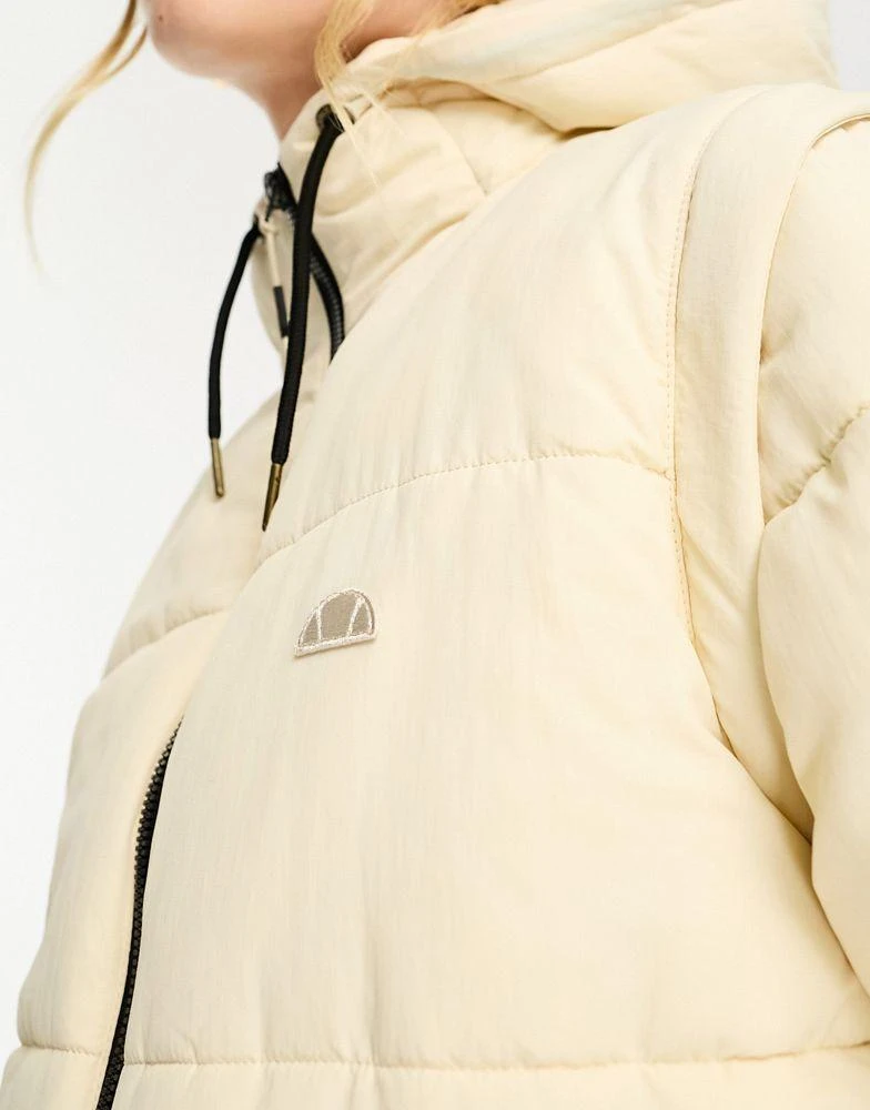 ellesse Ellesse Zanibellato longline puffer coat in off white 3