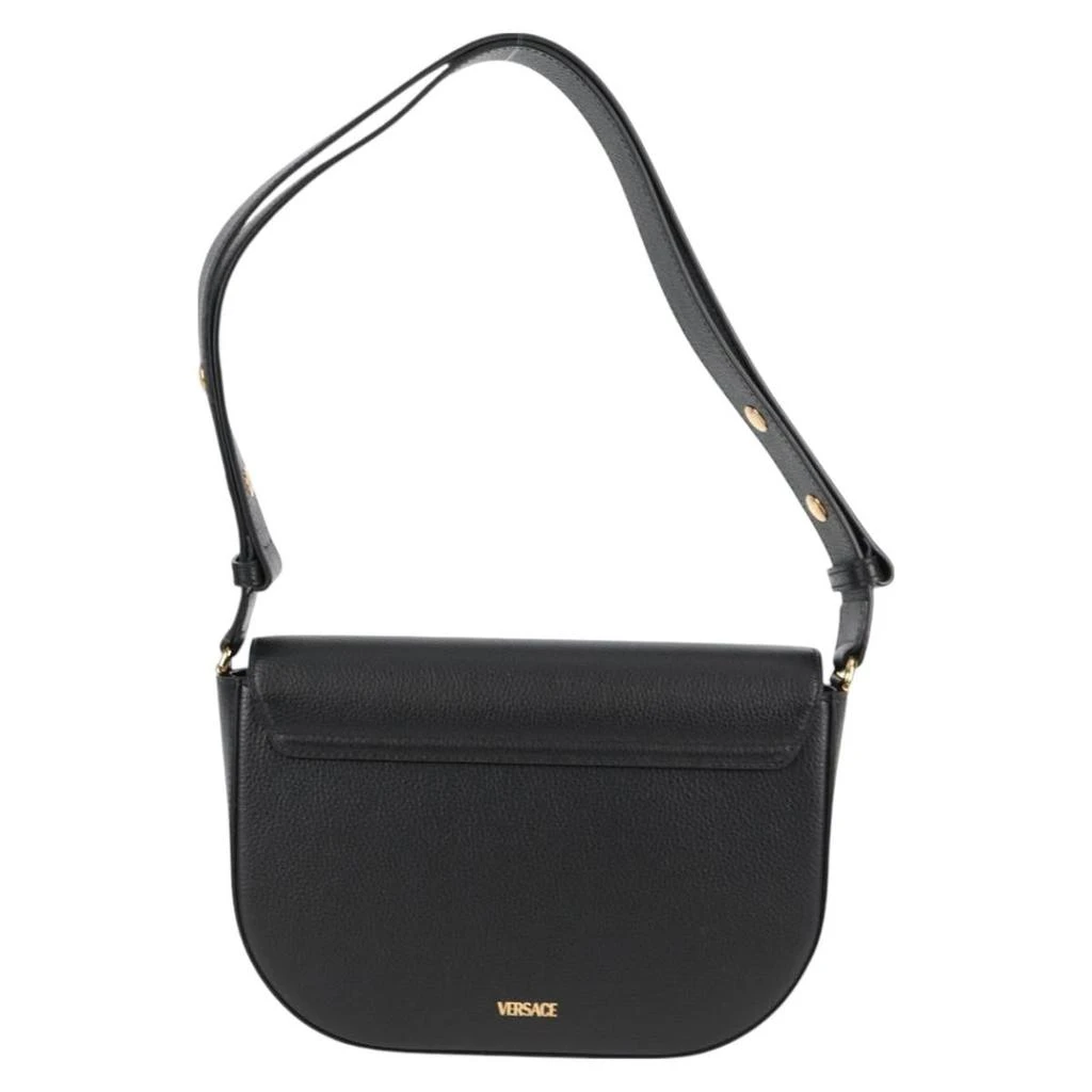 Versace Virtus Flap Messenger Bag Leather Leather Bag (Pre-Owned) 2