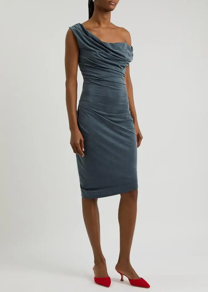 Vivienne Westwood Ginnie gathered washed jersey dress 2
