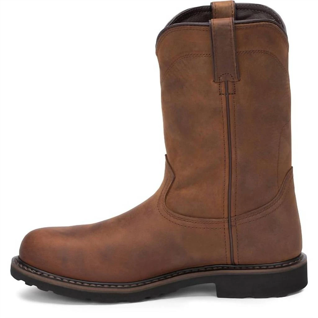 Justin Men's Drywall 10" Waterproof Steel Toe Work Boots In Whiskey 4