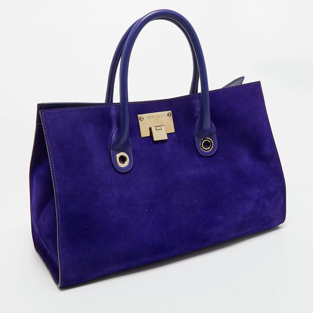 希少⭐️ジミーチュウ　Riley ライリー　ハンドバッグ　2way 肩掛け　紫 Shop Jimmy Choo Purple Leather and Suede Riley Tote on Sale at