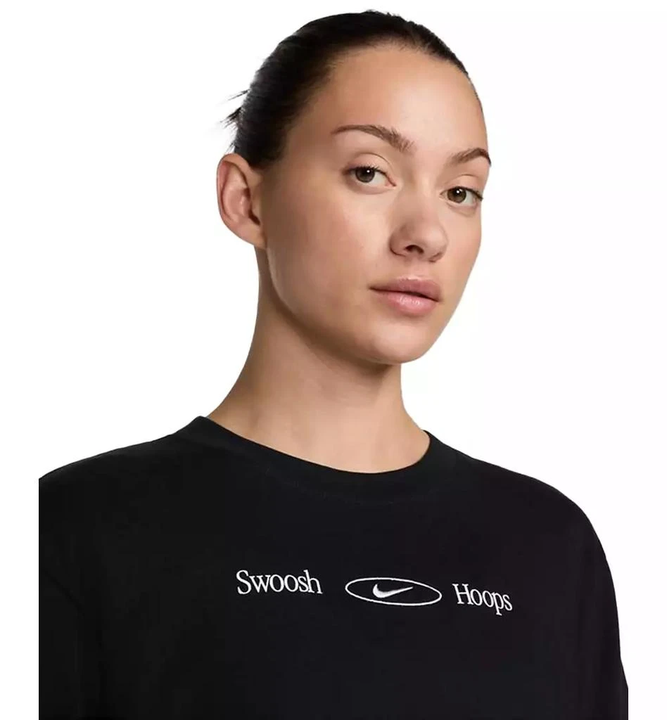 NIKE Women's Cotton Graphic Crewneck Long-Sleeve T-Shirt 3