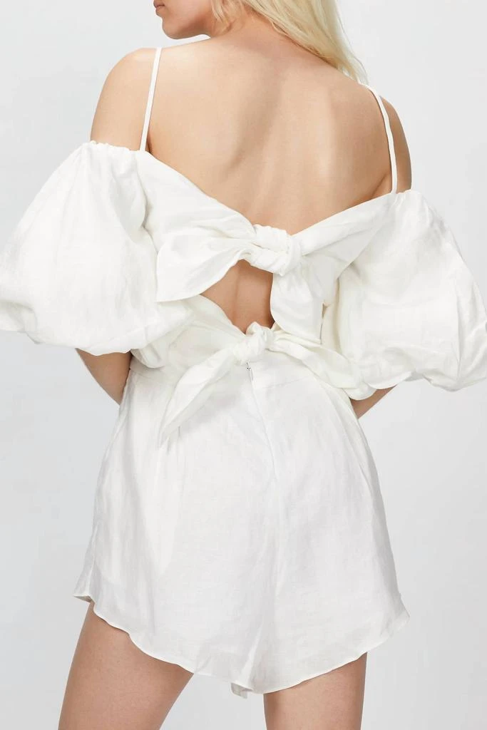 Adriana Degreas LINEN PLAYSUIT WITH DOUBLE KNOT 2