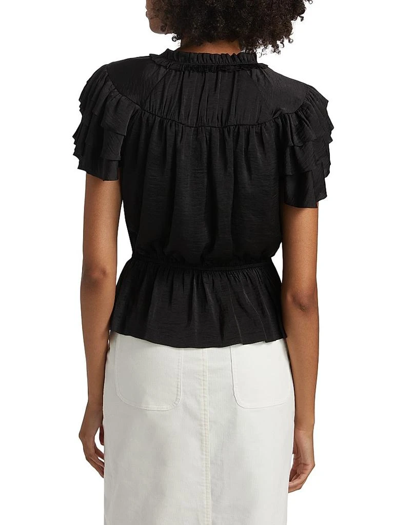 If Only Studio Parachute Ruffled Peplum Top 5