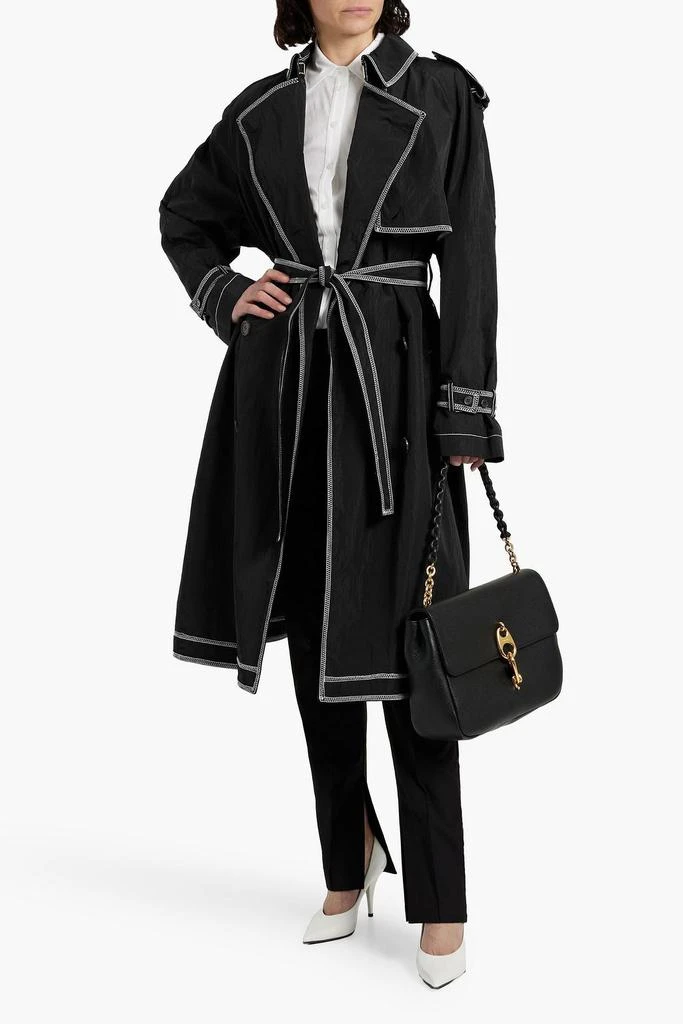 Tom Ford Topstitched shell trench coat 2