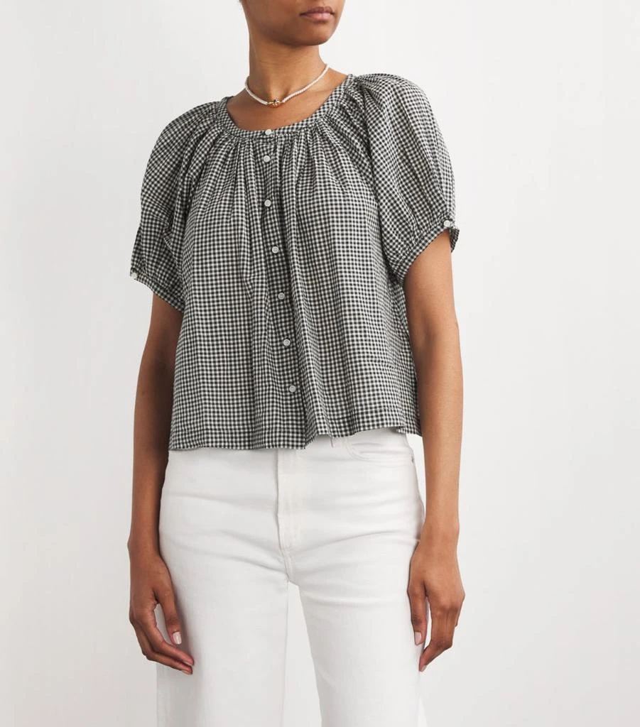 DÔEN La Maddalena Gingham June Blouse 3