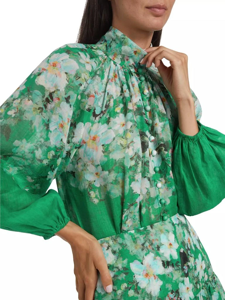 Zimmermann Everley Floral Billow Blouse 6