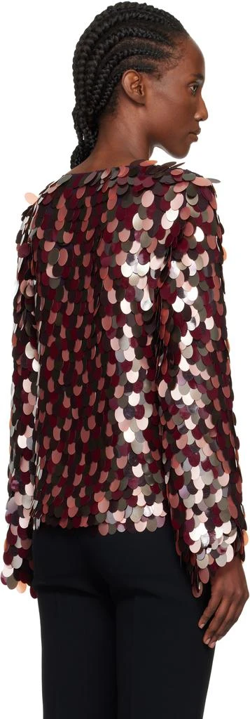 Dries Van Noten Burgundy Sequin Blouse 3