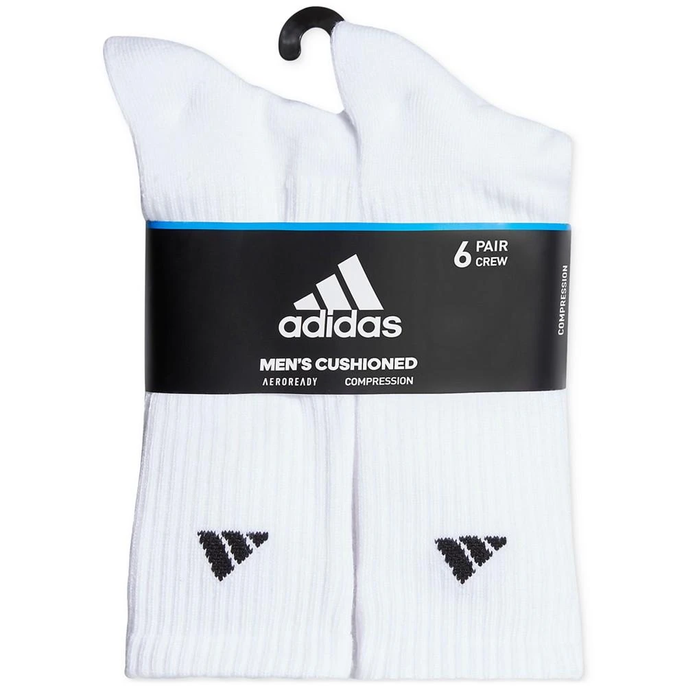 adidas Men's Cushioned Athletic 6-Pack Crew Socks 3