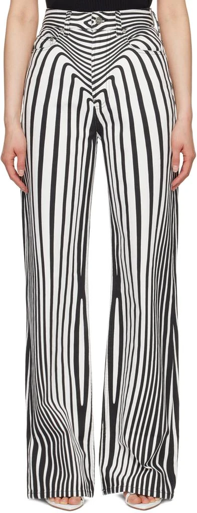 Jean Paul Gaultier White Printed Jeans 1