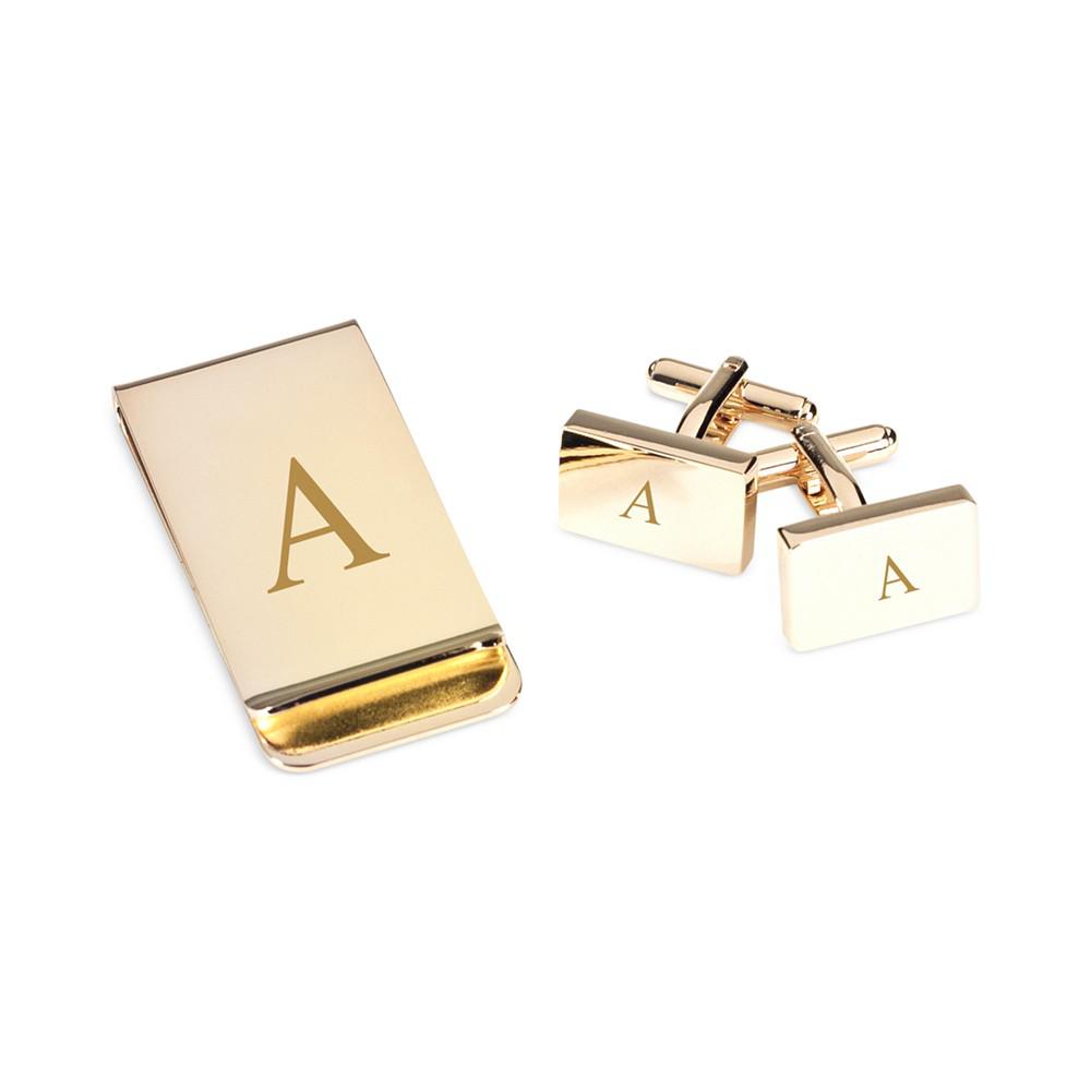 Bey-Berk Gold Plated Cufflinks and Money Clip Set