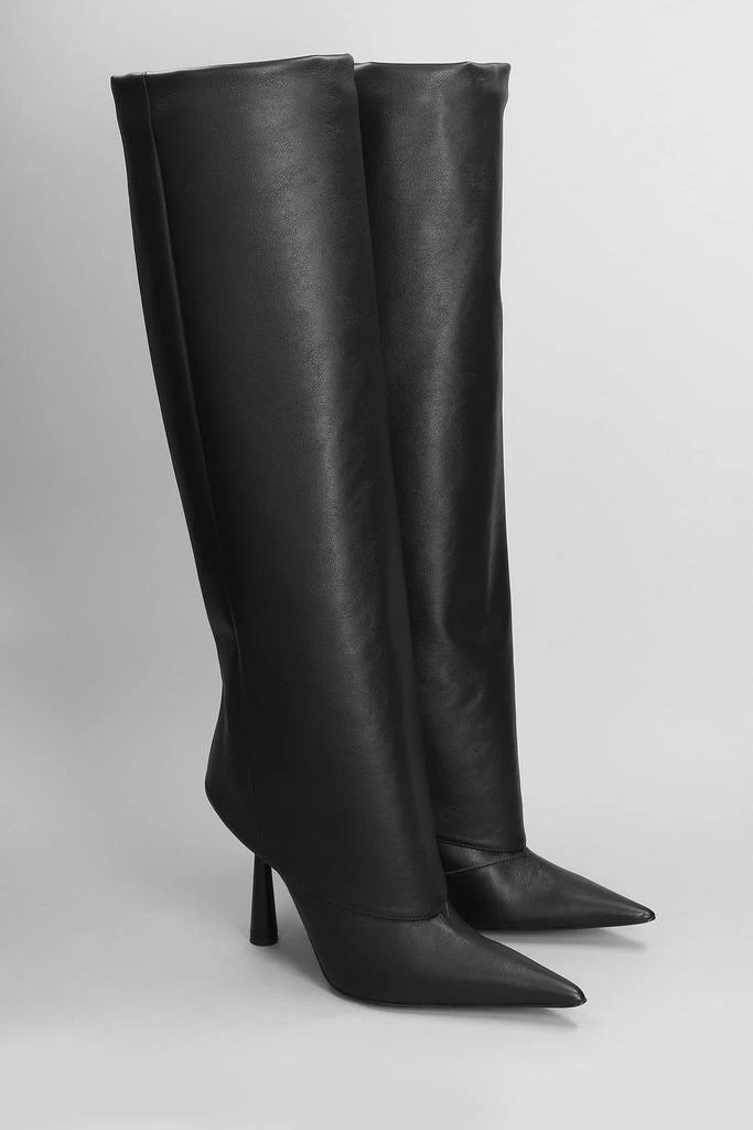 GIA BORGHINI Ros 31 High Heels Boots In Black Leather 2