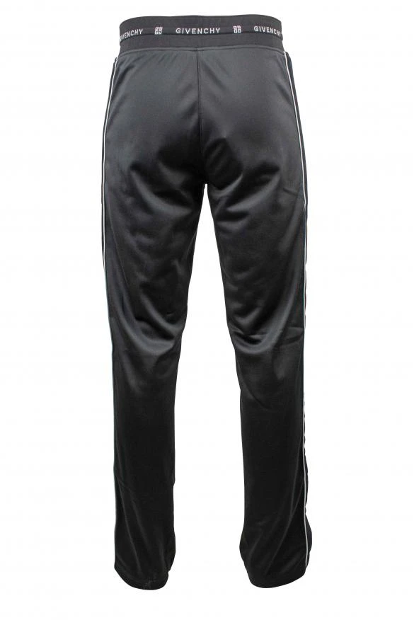 Givenchy Men's luxury jogging suit black givenchy jogging suit with velvet band and white line 3