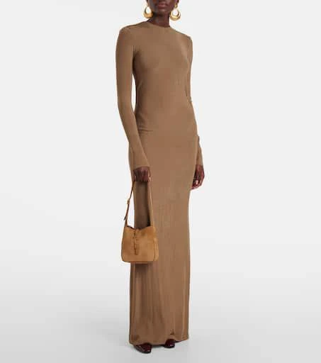 Yves Saint Laurent Le 5 à 7 Supple Baby suede shoulder bag 5