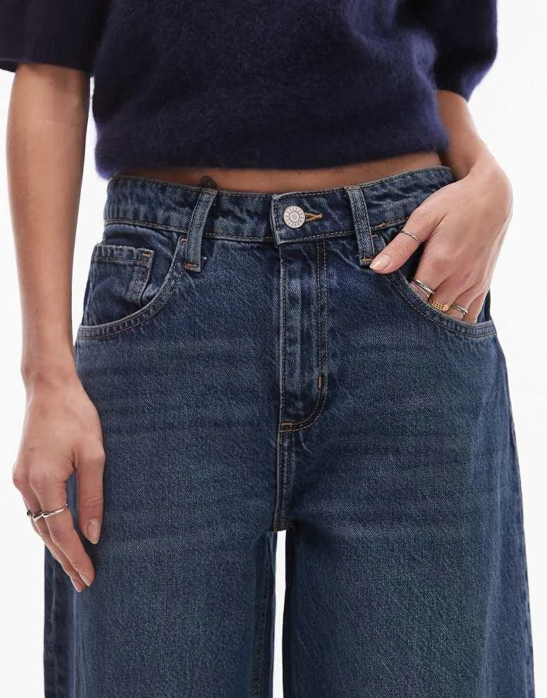 Mango Mango Bet medium waist jeans in dark blue 5