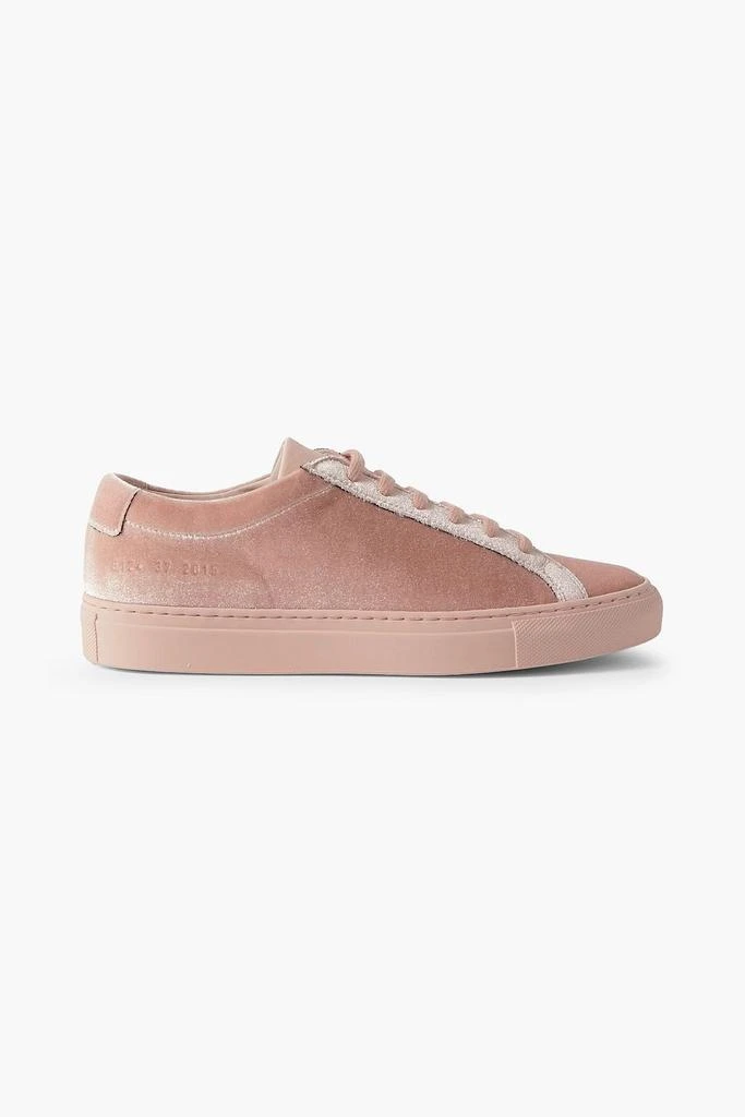 Common Projects Achilles leather-trimmed velvet sneakers 1
