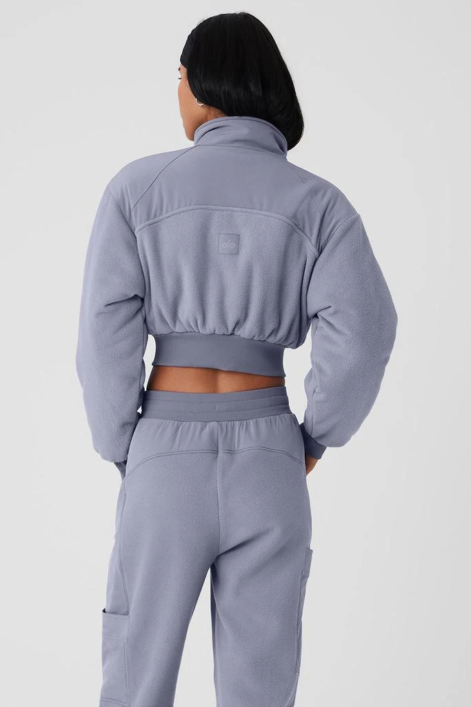 Alo Polar Fleece Cropped Wintry Mix Jacket - Fog 3