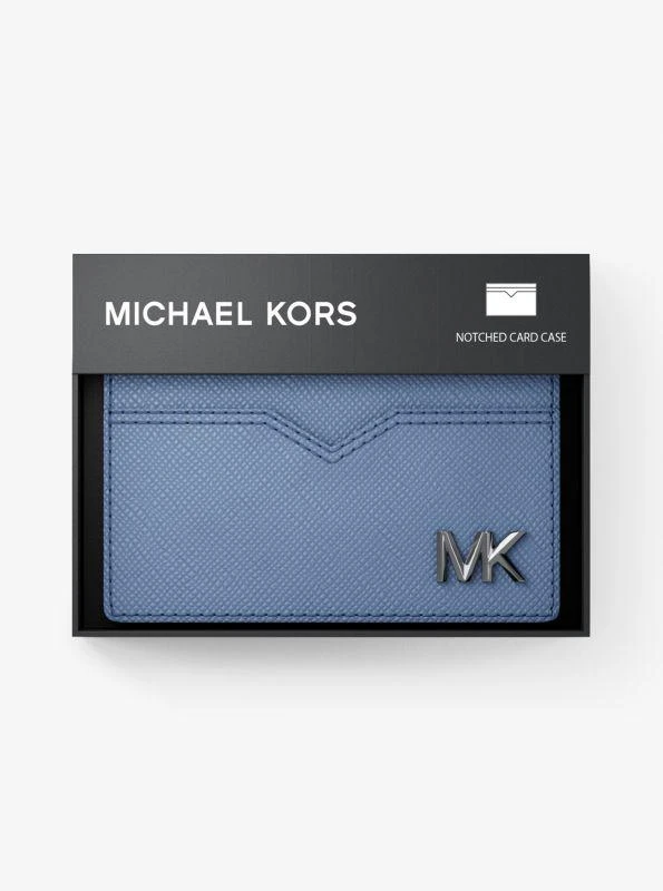 Michael Kors Edison Scratch-Resistant Crossgrain Leather Card Case 4