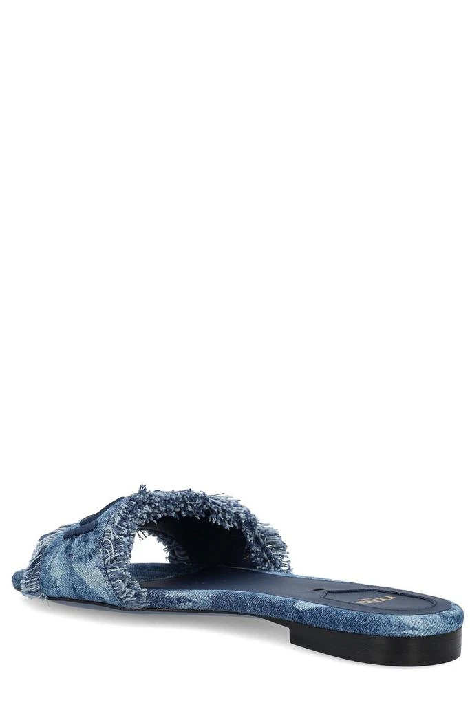 Fendi Fendi Sunshine Fringed Denim Slides 3