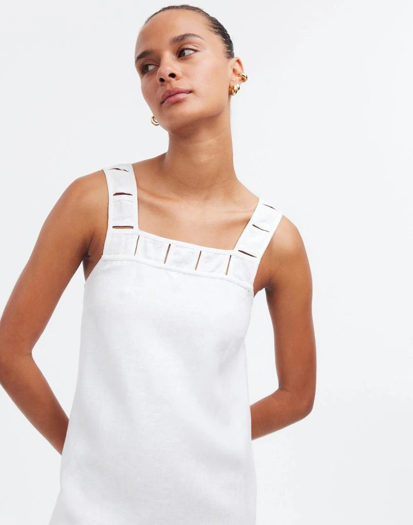 Madewell Embroidered Tank Mini Dress in Linen 5
